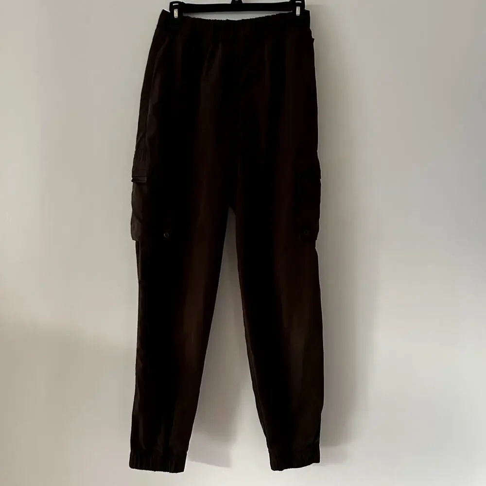 Alo Yoga Dark Brown It Girl Cargo Utility Athletic Jogger Pants Size M